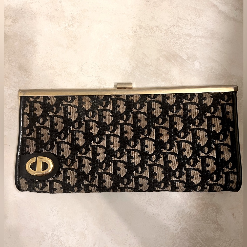 Dior vintage trotter Diorissimo frame clutch